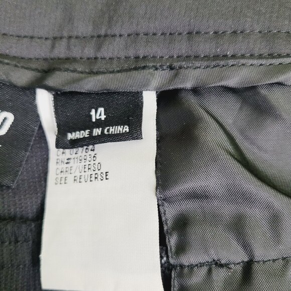 NIVO Women's Black Zipped Back Pockets Outerwear Mid-Rise Wide Leg Pants Size 14 - Picture 11 of 16